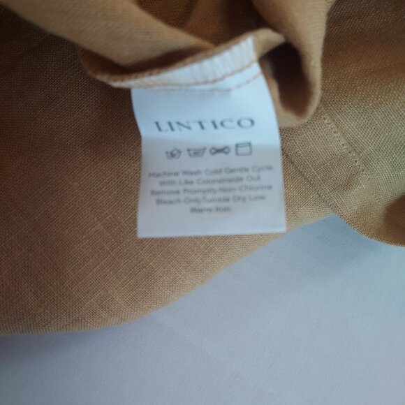 Lintico 100% Linen A-Line Drawstring Waist Midi Dixie Dress Size XL - Picture 7 of 12